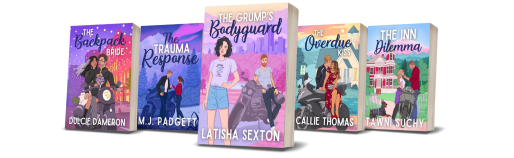 3d renders of the full Give a Bookish Girl a Biker series